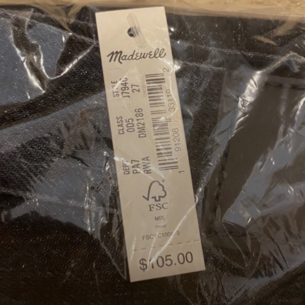 Madewell Perfect Vintage Denim Roxstone Wash 27 NWT